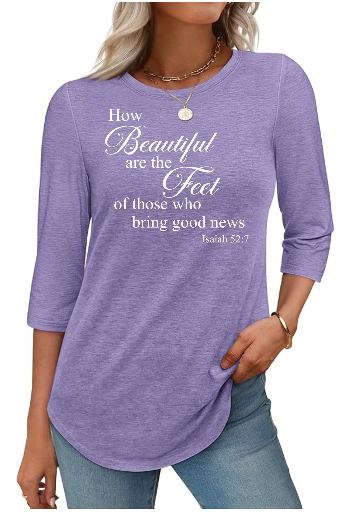 3/4 Sleeve Beautiful Feet T-Shirt