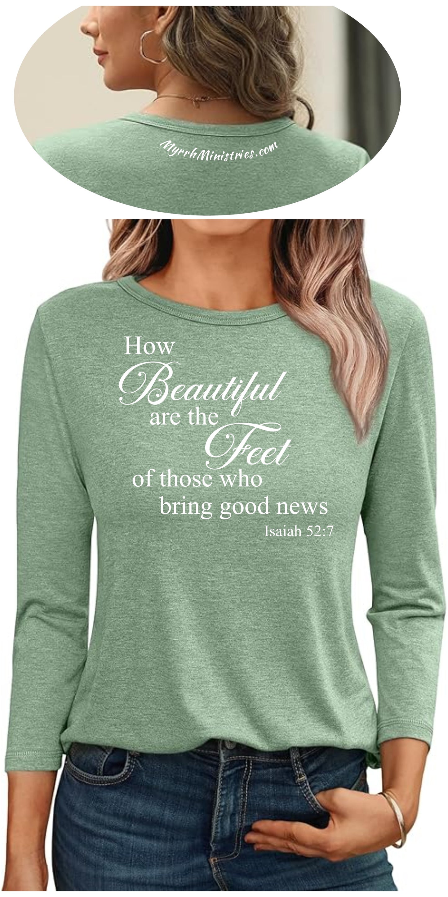 3/4 Sleeve Beautiful Feet T-Shirt
