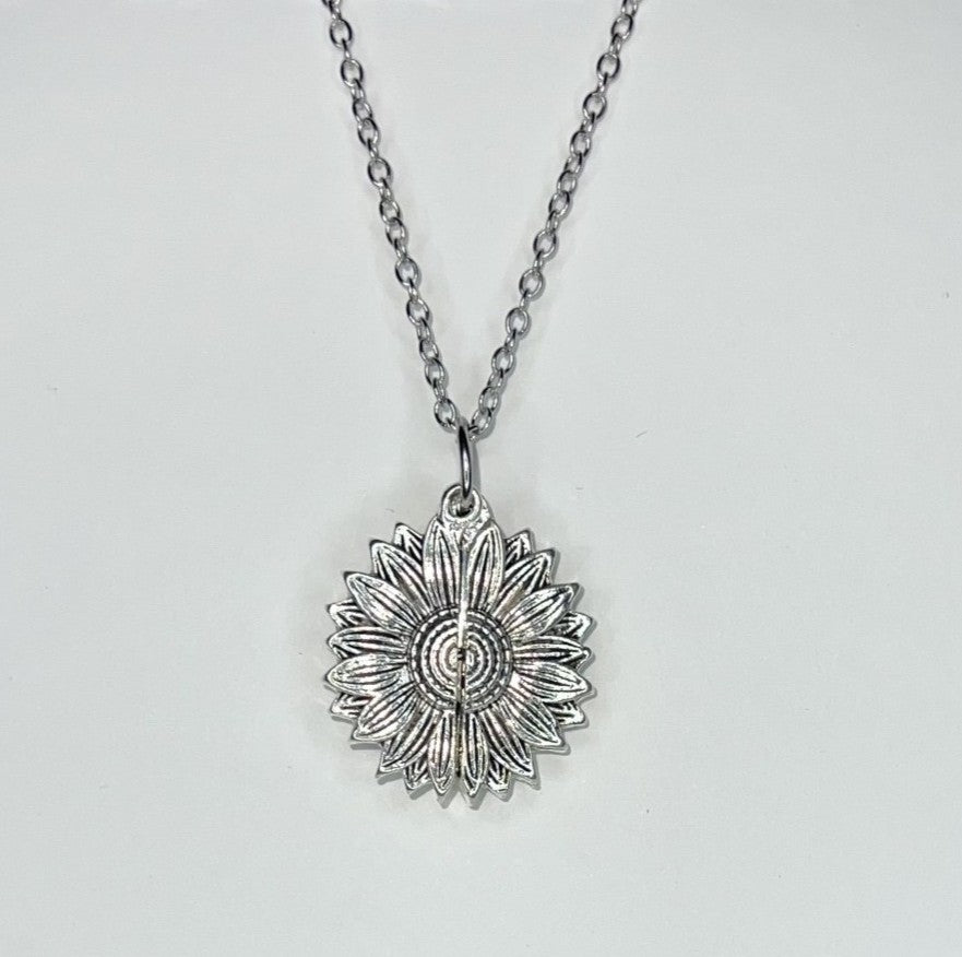 Not Sisters By Blood, But Sisters By Heart Sunflower Necklace