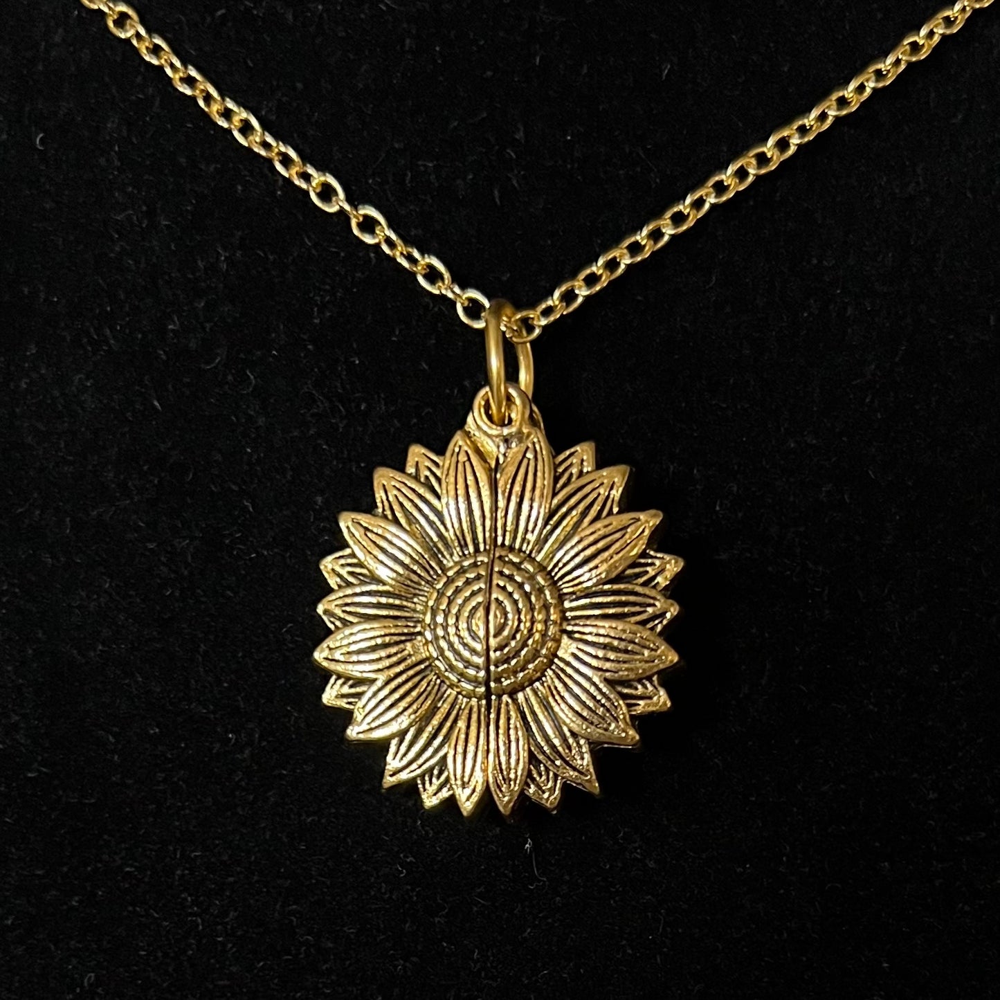 I Love You to the Moon and Back Sunflower Necklace