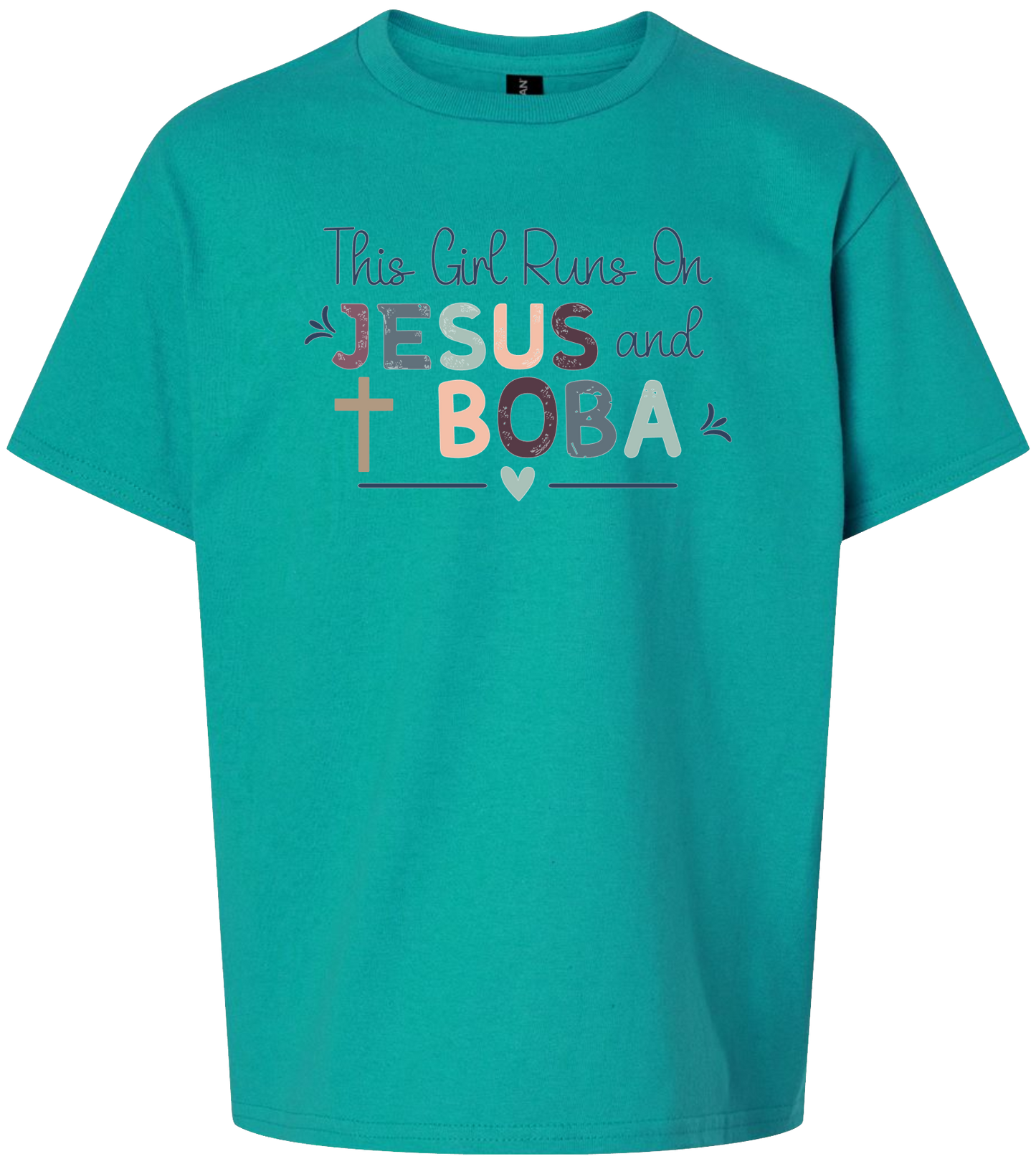 This Girl Runs on Jesus and Boba T-Shirt