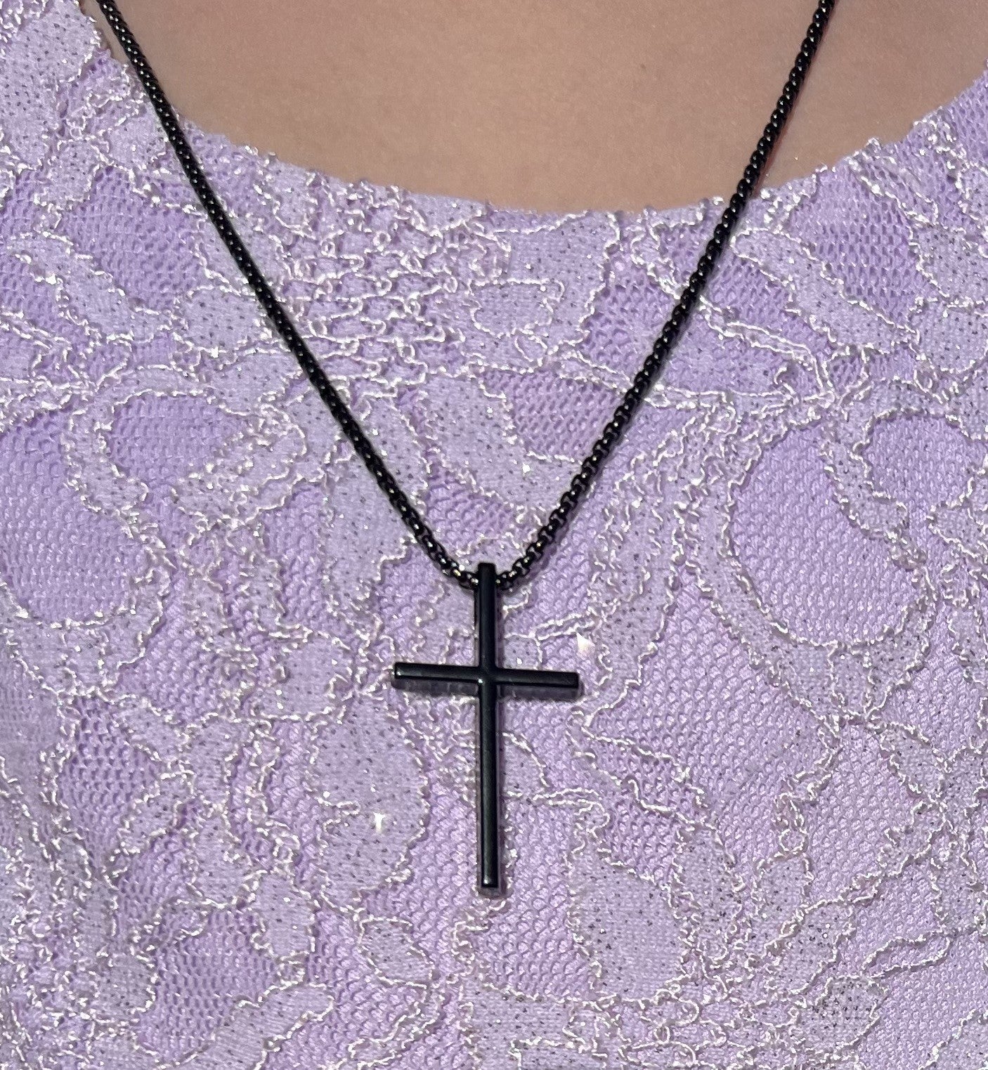 Black Cross Necklace
