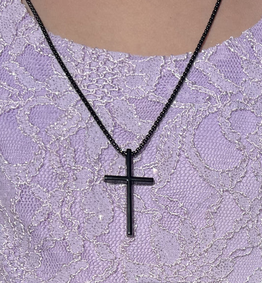 Black Cross Necklace