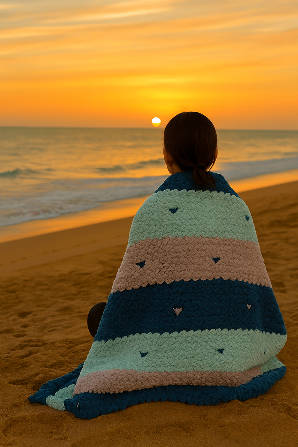 Adult Chunky Hand Crochet Blanket