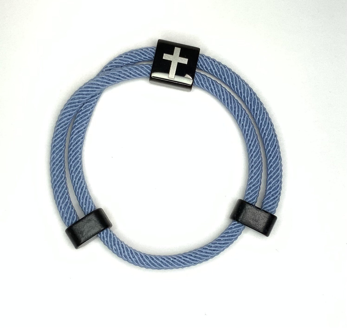 Adjustable Corded Cross Bracelet