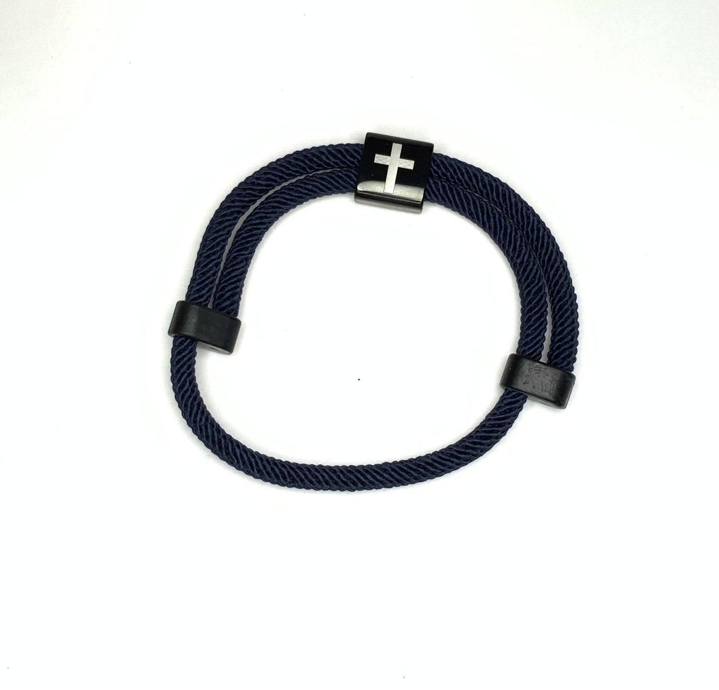 Adjustable Corded Cross Bracelet