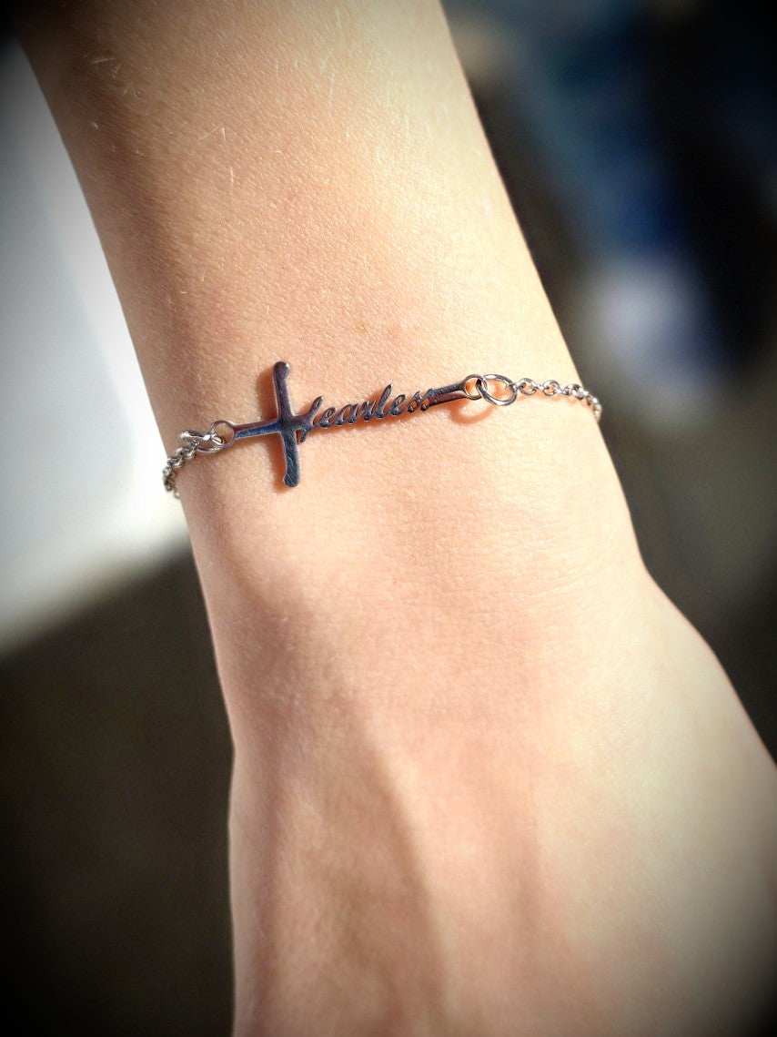 Fearless Cross Bracelet