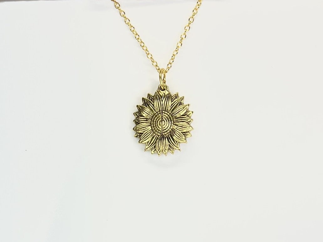 Remember I Love You Sunflower Necklace