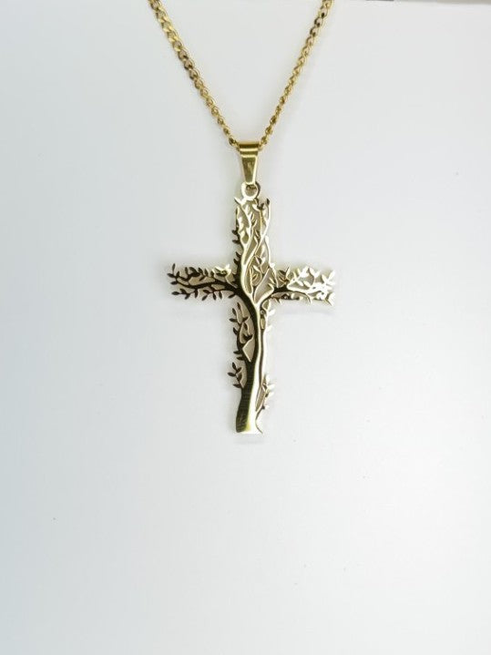 Tree of Life Cross Necklace