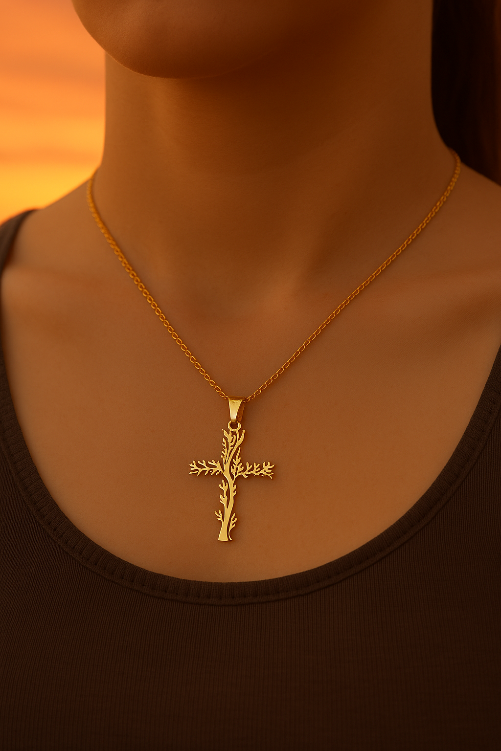 Tree of Life Cross Necklace